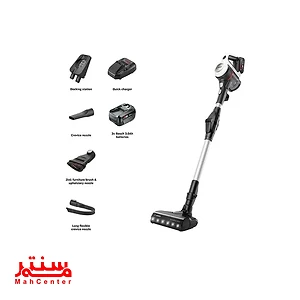 جاروشارژی بوش مدل BCS712GB با طراحی ارگونومیک و رنگ دودی، مناسب برای نظافت آسان منزل.